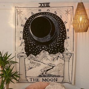 The Moon Tarot Card Tapestry